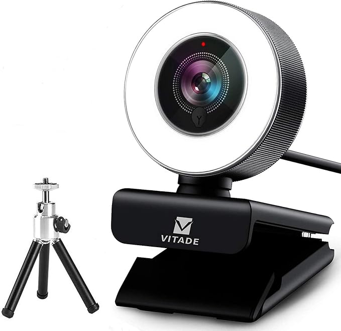 Streaming Webcam 1080P 960A HD Web Camera USB Web Cam for Gaming Conferencing Video Chatting Mac Windows Desktop Computer Laptop Wide Angle Webcam with Ring Light &amp Microphone &amp Tripod