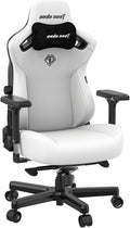 Anda Seat Kaiser 3 XL Gaming Chairs for Adults - Ergonomic White PVC Leather Gaming Chair with Lumbar Support Comfortable Office Seat with Neck Support - Heavy Duty Wide Gamer Seat