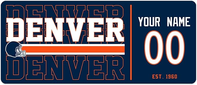 ANTKING Denver Mouse Pad Custom Name and Number Desk Pad for Men Women Youth Gifts