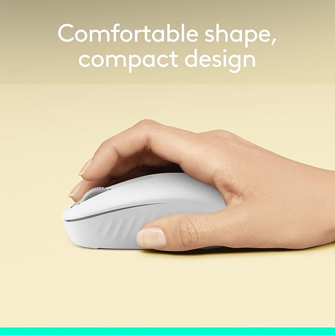 Logitech M196 Bluetooth Wireless MouseCompact and Portable Mouse for LaptopsTablets and More12-Month BatterySmooth TrackingCompatible with PC and Mac Windows and macOS - Off White Pack of 4