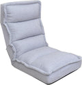 Floor Chairs for Adults Floor Lounger with 5-Position Adjustable Backrest and Headrest Folding Floor Gaming Chair Folding Lazy Sofa Chair for Living Room Bedroom(/Gray)