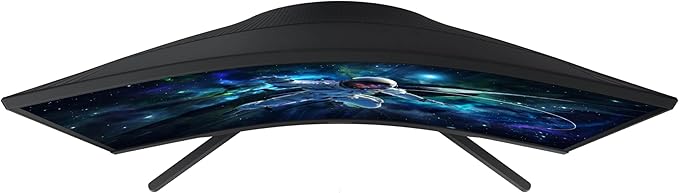 SAMSUNG 32 Odyssey G55C Series QHD 1000R Curved Gaming Monitor 1ms(MPRT) HDR10 165Hz AMD Radeon FreeSync Eye Care Glare Free Sharp Resolution LS32CG550ENXZA