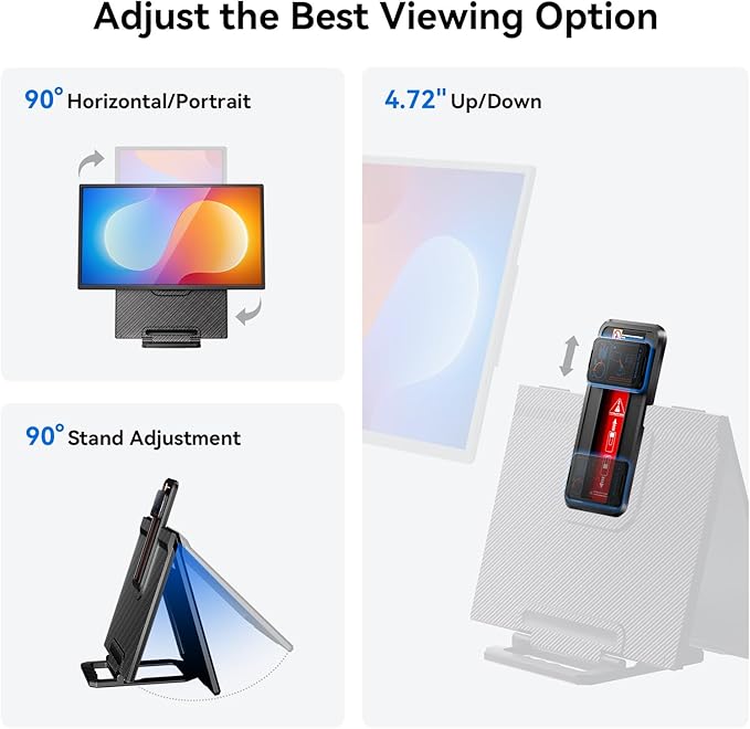 24 180Hz Gaming Monitor 2.5K 2560x1440 QHD Fast IPS 112.5% sRGB Large Portable Monitor Height &amp Rotation Adjustable Stand Type-C HDMI Eye Care External Screen for Laptop Phone PS4&amp5 Switch