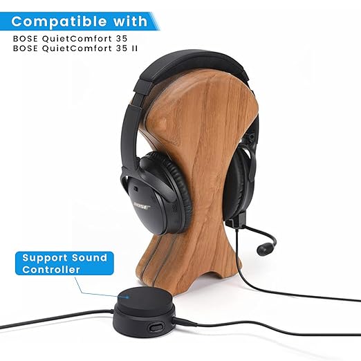 weishan Detachable Mic Replacement for Bose QuietComfort 35 II(QC35 II) &amp Quiet Comfort 35(QC35) Headphones Boom Gaming Microphone with Mute Switch for Xbox One PS4 PS5 PC