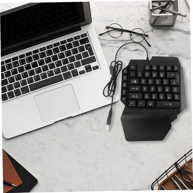 Gadpiparty 1pc Left-Handed Single-Hand Mechanical Gaming Backlight Function Compact and Portable Design for and Gaming Ergonomic for Mobile Use