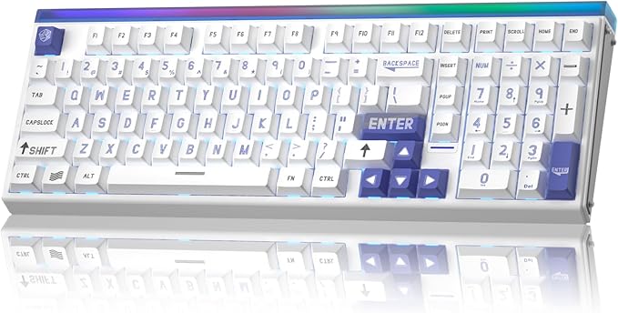 AULA Hero 99 Wired Gaming Keyboard Hall Effect Keyboard with Rapid Trigger Mode Hot Swappable Magnetic Switch Keyboard with Number Pad Web DriverRGB Backlit Mechanical Keyboard for Office PC Gamer