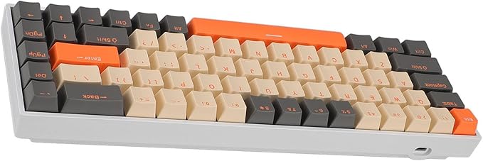 EBTOOLS Wired Gaming Keyboard Blue Switch Adjustable Brightness Comfortable Typing Full N Key Rollover Mechanical Keyboard for Office
