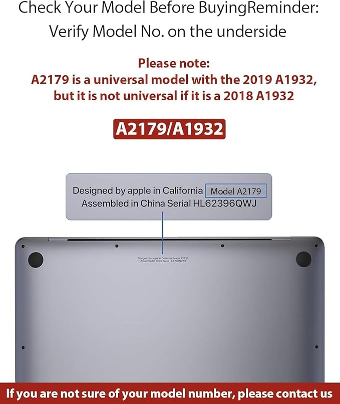 A1932 2019 Year / A2179 2020 Year Replacement Screen 13.3 for MacBook Air Retina (Model：EMC 3302 EMC 3184 MVFH2 MVFJ2 MWTJ2 MWH22) Full LCD Screen Display Assembly with Fix Kit