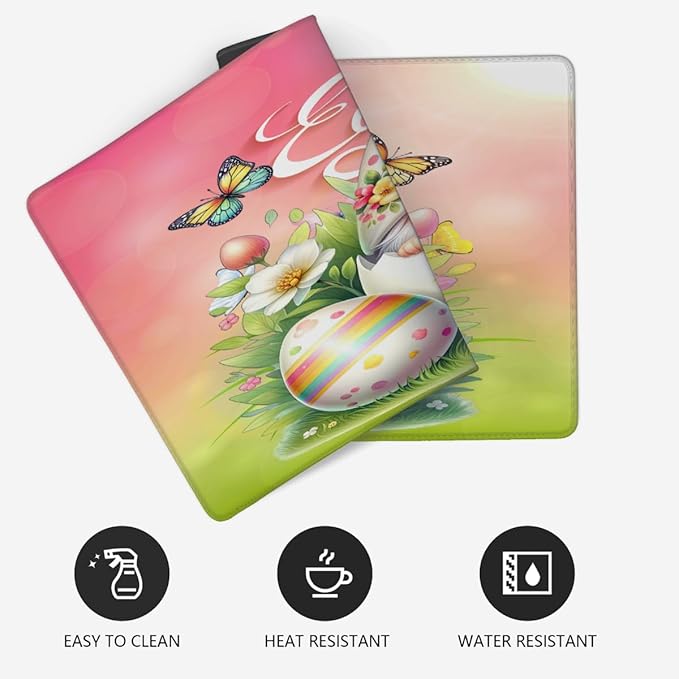 Large Easter Mouse Mat Computer Mousepad with Non-Slip Rubber Base Waterproof Mouse Pad Desktop Keyboard Pad for GamerHome School Laptop Office Accessories16x35.5inA (24)