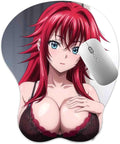 3D Mouse Pad Oppai Mousepad with Soft Gel Wrist Rest Anime Manga Gaming Boob pad Anti-Slip Mouse Mat （Rias 33）