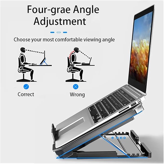 Gaming Laptop Cooler Large Size for 12-16 Inch Notebook Two USB Laptop Cooling Pads Wind Speed Adjustable Silent Laptop Stand(13inch)