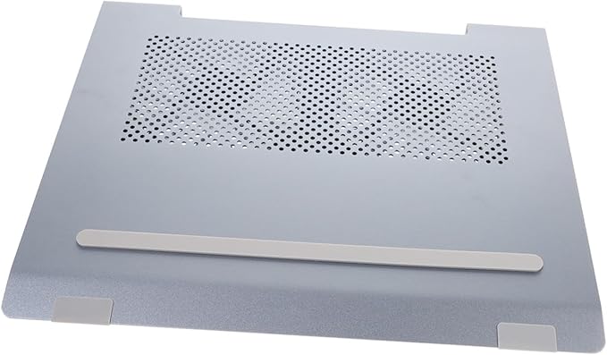 Aluminum Alloy Laptop Cooling Pad Stand with Adjustable Height and Dual USB Fans for Notebooks to 17.3 Inches Gray Compatible with Gaming and Office Use