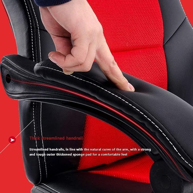 Office Chair Computer Chair High Back Reclining Swivel Chair Gaming Chair Ergonomic Table and Chair Game Chair Armrest Seat Chair (Color : Orange) Needed