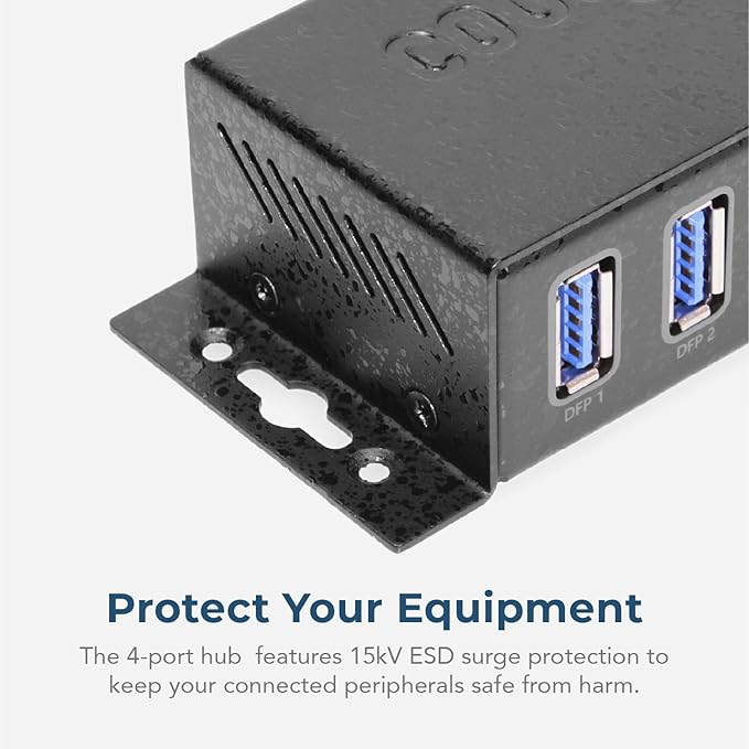 Coolgear USB 3.2 Gen 1 Bus Powered 4 Port Mini Hub with ESD