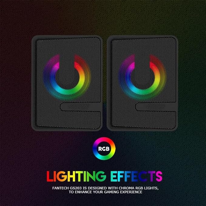 Computer Speaker Wired Subwoofer Stereo Full-Range Portable Mini RGB for Laptop Desktop