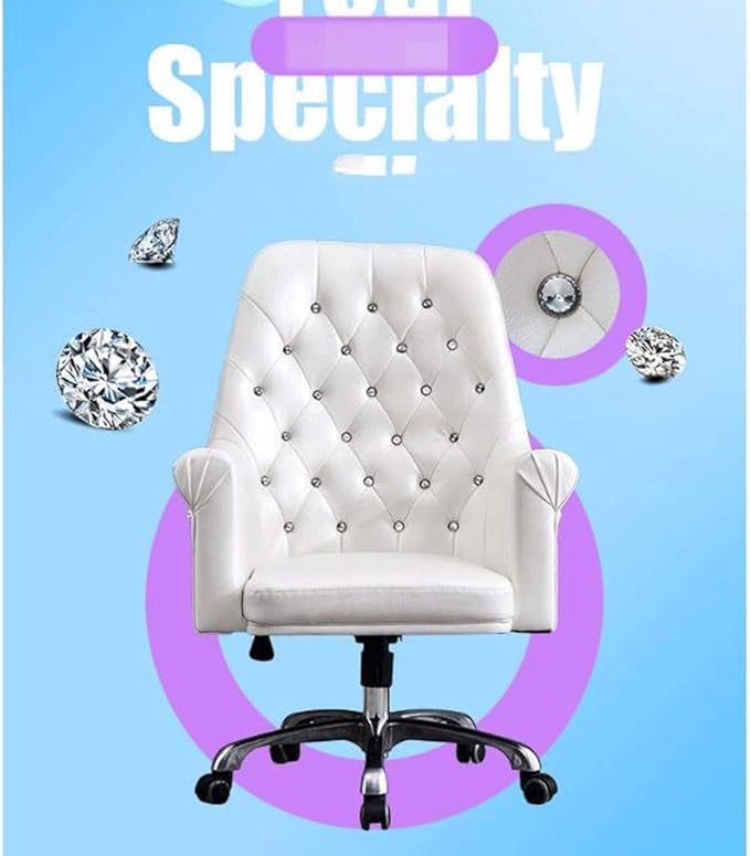 YYDS Chair Girl Gaming Chair Rotatable Lift Computer Chair with Fixed Armrest for Bedroom and Living Room Ergonomic Office Chair Ergonomically (Color : Pink)