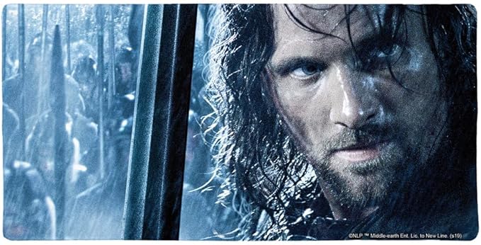 The Lord of The Rings Aragorn Character Large Gaming Mouse Pad Desk Mat with Stitched Edges Non-Slip Base for Gamer Home and Office 31.5 x 15.7