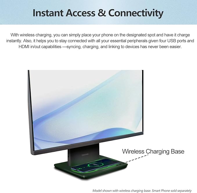 Lenovo 2024 IdeaCentre 27 Business All-in-One FHD 100Hz Touchscreen AMD Ryzen 5 7535HS 16GB DDR5 RAM 1TB SSD Wireless KB &amp Mouse Wireless Charging Base RJ-45 Wi-Fi 6 Webcam W11P Grey