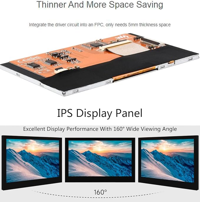 waveshare 4.3inch Touch DSI Display 800 x 480 IPS Screen 5-Point Capacitive Touch LCDCompatible with Raspberry Pi 4B/3B+/3A+/3B/2B/B+/A+ Compute Module3/3+/Compute Module 4