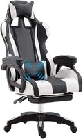 Office Office Chair E-Sports Chair Ergonomic Table and Chair High Back Racing Chair Game Office Chair Footstool Computer Chair Chair (Color:White)