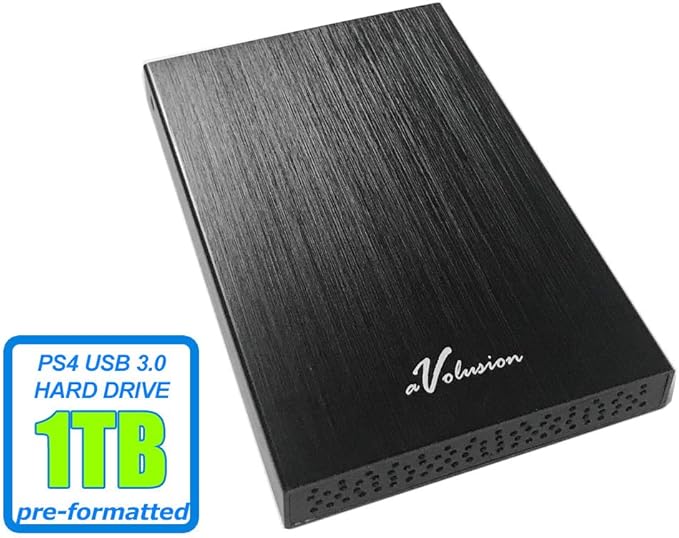 Avolusion HD250U3 1TB USB 3.0 Portable External Gaming Hard Drive (for PS4 Pre-Formatted)