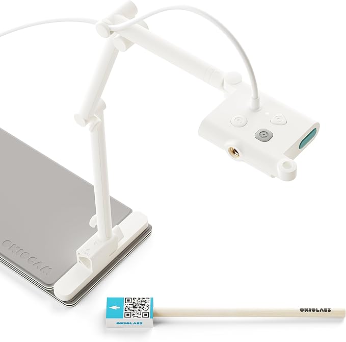 OKIOCAM S Plus 5MP Document Camera &amp Webcam 2-in-1 for Teachers Chrombook Mac Windows Compatible for Classroom Live Demo Web Conference 1944p