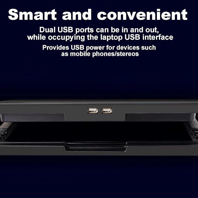 Laptop Cooling Pad - Adjustable Stand with Fan for 15.6 Notebooks Computer Cooling Fan | Laptop Ventilation Fan Stable Computer Cooler Silent Cooling Stand to Prevent Overheating