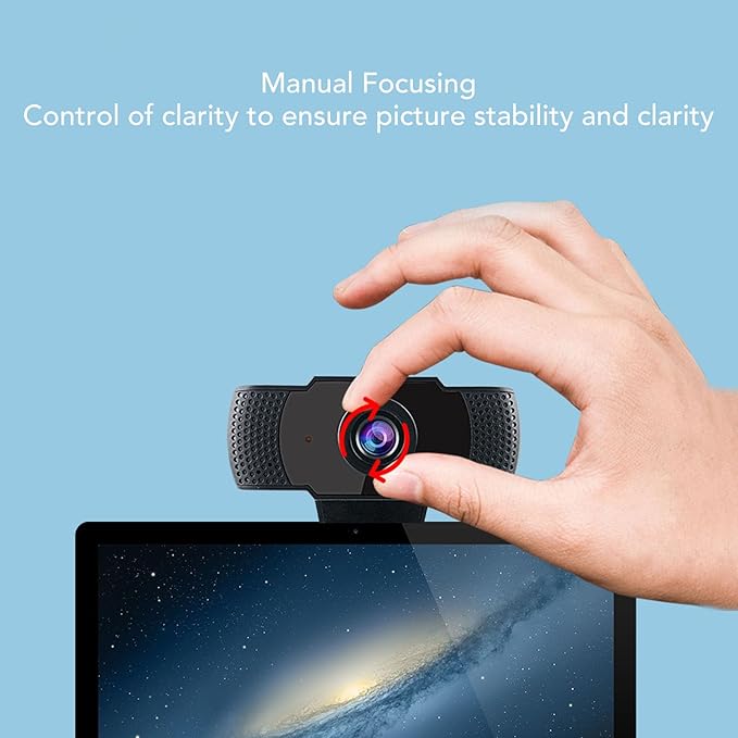 Goshyda 4K Webcam with Beauty Function Plug and Play USB Camera Variable Focus for Live Streaming Meetings