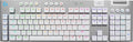 Logitech G915 X Lightspeed Low-Profile Wireless Gaming Keyboard Double-Shot PBT Keycaps Fully Programmable Keys RGB Backlighting Sleek Aluminum Finishing GL Brown Tactile Switches-PC/Mac - White