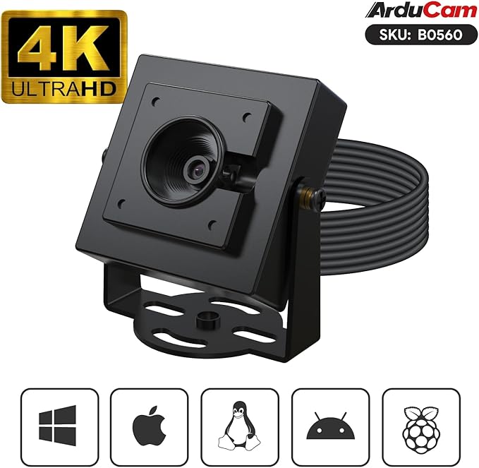 Arducam 4K USB Camera Module AutoFocus HDR Lightburn Camera for Windows Linux
