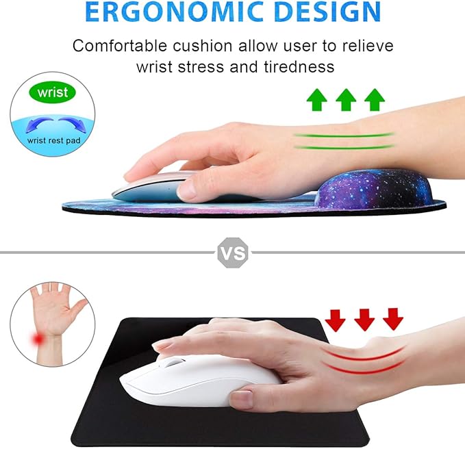1080P Webcam with Microphone &amp Tripod Stand Privacy Shutter Cute Non Slip Rubber Base Mouse Pad with Wrist Rest Support