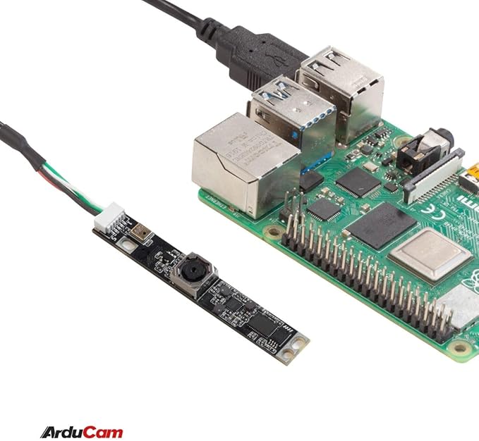 Arducam 5MP Autofocus USB Camera Module for Raspberry Pi 2592(H)×1944(V)@30fps Lightburn Camera with Single Microphone Mini-Sized Webcam for Linux Windows and Android
