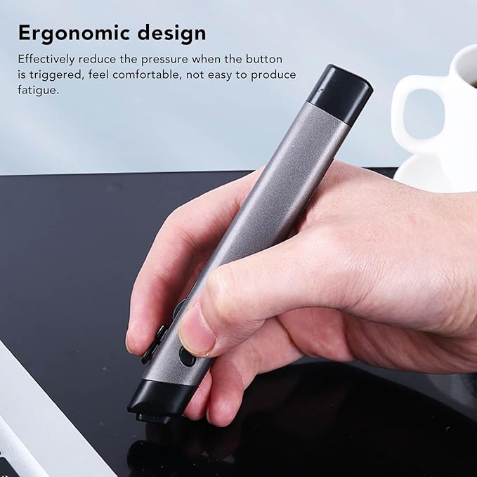 FOSA Wireless Optical Mouse Pen 2.4GHz USB Input Mouse Rechargeable Ergonomic Design 2 Modes for Notebook Desktop 1200 DPI 4 Button