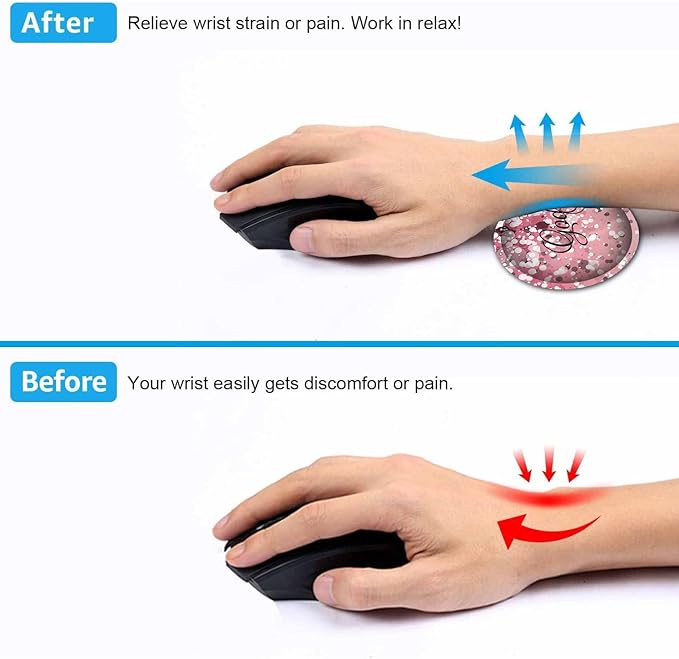Large Gaming Mouse Pad Extended Waterproof Desk Pad Protector (31.5 x 11.8) Ergonomics Memory Foam Mouse Wrist Rest Support for Home Office Laptop Easy Typing Psalm 46:5 Pink Glitter Mouse Mat