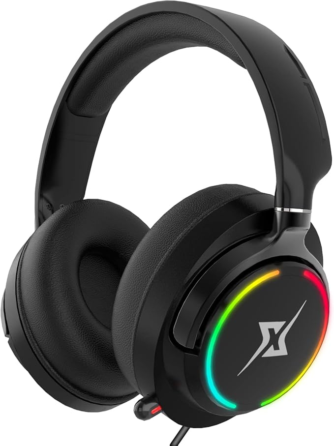 Gaming Headset with Microphone for PC PS4 PS5 Xbox One Xbox Series X|S - 3.5mm Jack Gamer Headphone with Noise Canceling Mic-907 Black