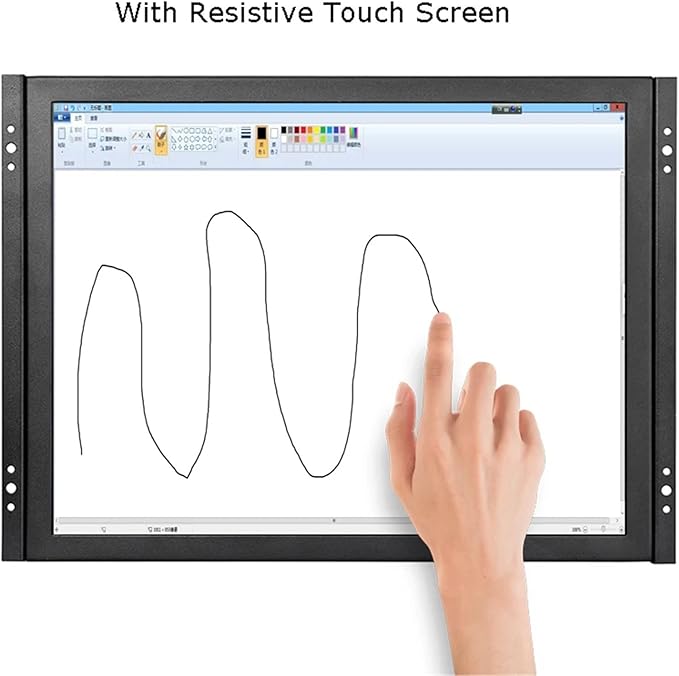 1pc 15 Inch 1024x768 Open Frame Industrial Wall-Mounted Touch Screen Monitor 4:3 Capacitive/Resistive Features Automation(Resistive Touch)