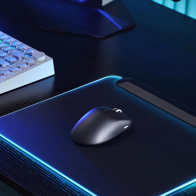 Akko Nest Wireless Gaming Mouse 8K Polling Rate with PAW 3950 Sensor 30000 DPI 49g LightweightOmron Mechanical Switches BT/2.4G/Wired Computer Mouse Black