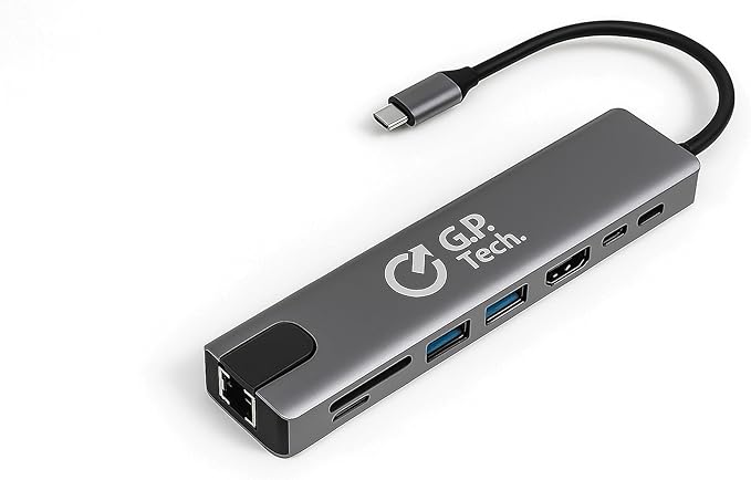 8-in-1 USB-C Hub – 4K HDMI 87W PD Charging Ethernet 100Mbps USB 3.0 USB 2.0 SD/TF Card Reader – Aluminum Slim Docking Station for MacBook Windows iPad &amp Chromebook