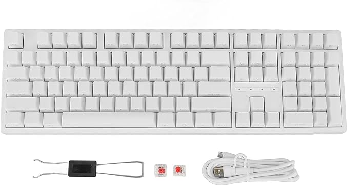 Bewinner 108 Key Mechanical Keyboard Tri Mode BT5.0 2.4GHz USB C Hot Swappable Custom Keyboard Red Switch RGB Gaming Keyboard for PC Tablet