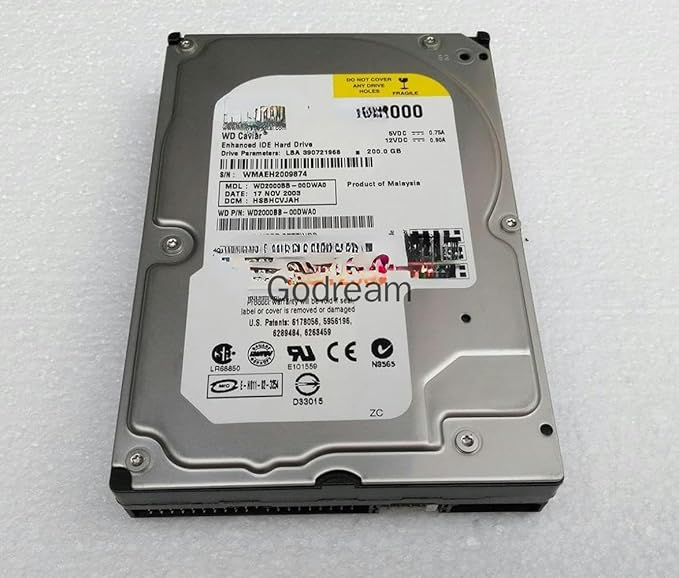 for 2000 200G 7.2K 3.5-inch IDE/Parallel Port Hard Disk 2000BB-00DWA0