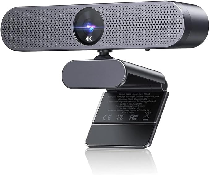 4K Webcam Web Camera with Mics Remote Control Webcamera for Zoom Teams PC Laptop Desktop