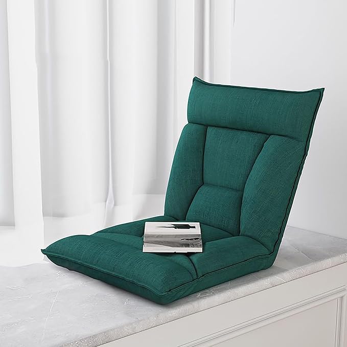 NaKeah Floor Chair 5-Position Adjustable Padded Lazy Recliner with Comfortable Back Support and Skin-Friendly Cover Great for Reading Playing Game MeditatingF