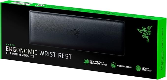 Razer Huntsman Mini 60% Gaming Keyboard + Ergonomic Wrist Rest for Mini Keyboards Bundle: Linear Optical Switches - Classic Black