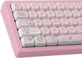 PBT 148 Keys Cute Keycaps Dye-Sublimation Bunny Keycaps Set MOA Profile for Cherry Gateron MX Keys Mechanical Keyboards