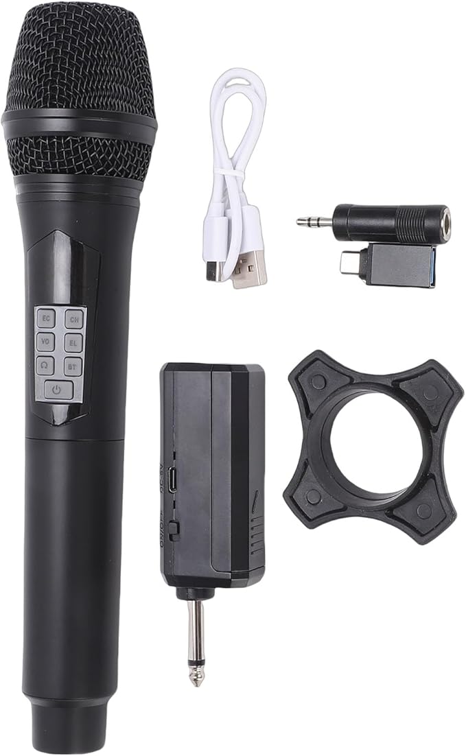 Wireless Dynamic Mic with Stable Connectivity and Versatile Sound Effects for Live Broadcast Portable Karaoke Microphone for Events