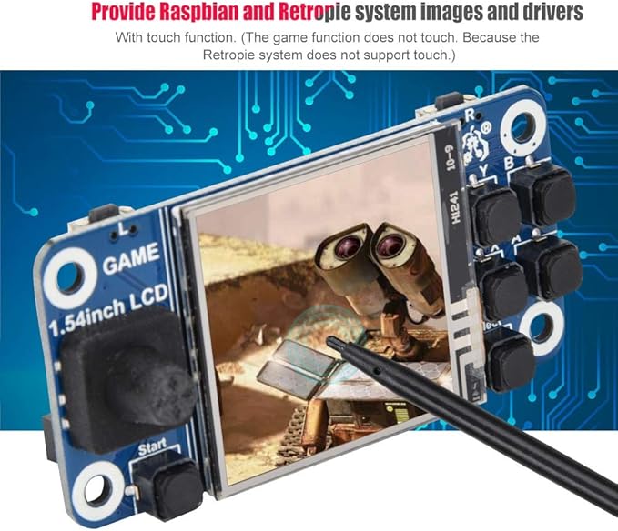 1.54in LCD Display Mini Game Console Screen Board Module for 2B/3B+/Zero W