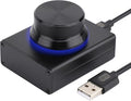 DROK USB Volume Knob Small PC Computer Speaker Volume Control Audio External USB Volume Control Knob with 1-Key Mute Function Support Win7 8 10 XP Mac Vista Android Black