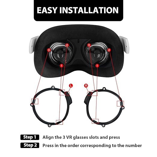 OD&ampOS Glasses Lenses Insert for Oculus Quest 2 Headset Professional OD&ampOS Glasses Lenses for Quest 2 Frame Plus Lens Combination (SPH:-2.00(ONLY One Right Lenses))