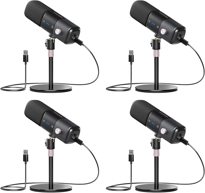NearStream AM25X 4-Pack Professional XLR/USB Condenser Microphones