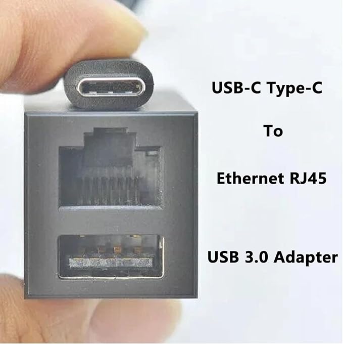 USB-C Type-C to Ethernet RJ45 and USB 3.0 Adapter HUB for Microsoft Surface for MacBook Pro/Air iPad Pro Surface Laptop ChromebookXPS etc